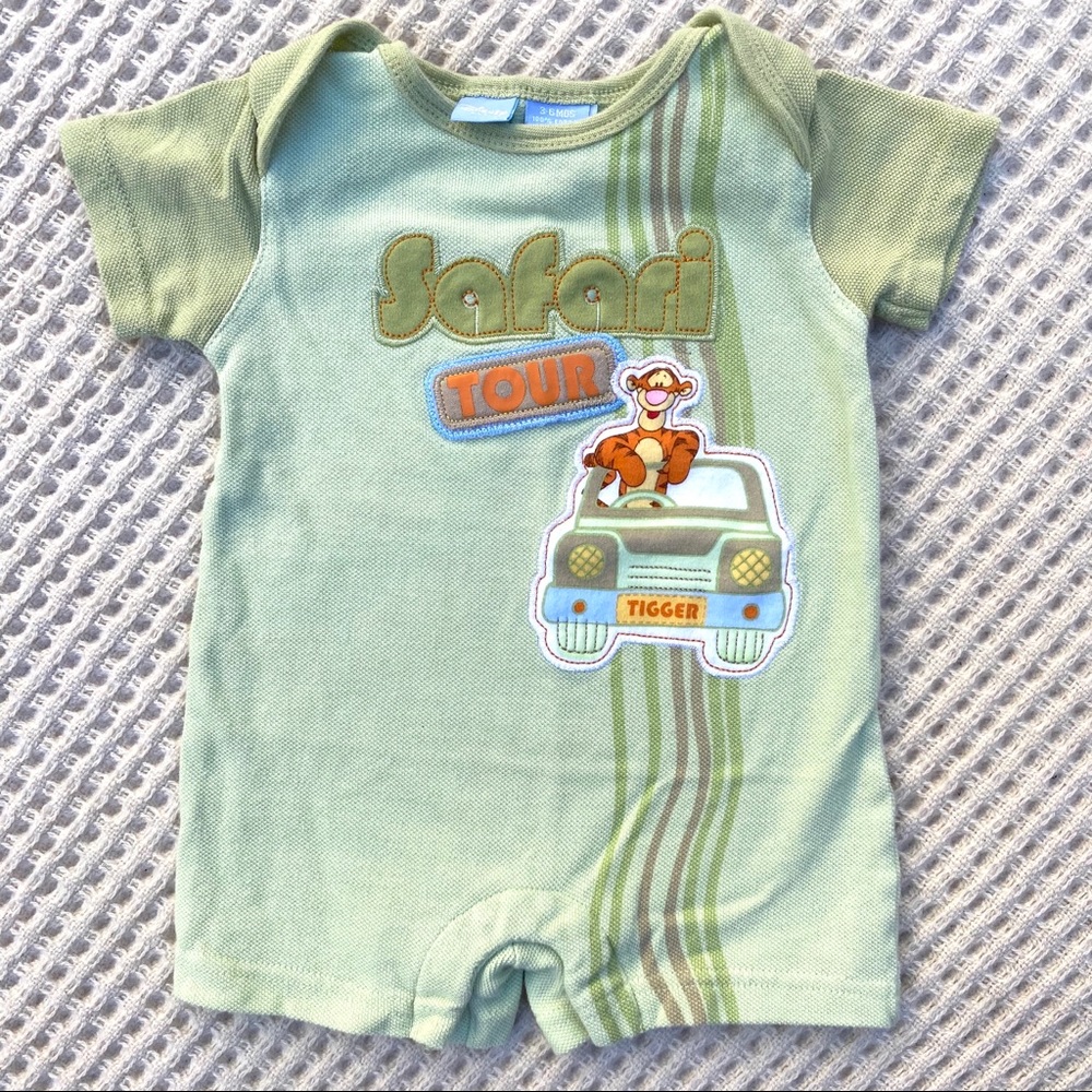 90s Vintage Tigger jeep 4x4 romper playsuit 3-6m